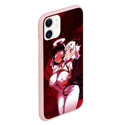 Чехол iPhone 11 матовый ХЕЛЛТЕЙКЕР, цвет: 3D-светло-розовый — фото 2