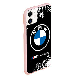 Чехол iPhone 11 матовый BMW БМВ, цвет: 3D-светло-розовый — фото 2