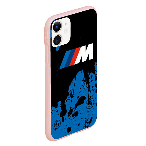 Чехол iPhone 11 матовый BMW БМВ / 3D-Светло-розовый – фото 2