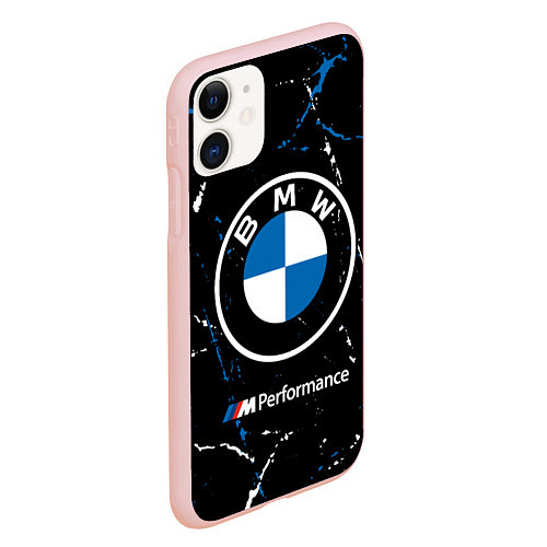 Чехол iPhone 11 матовый BMW БМВ / 3D-Светло-розовый – фото 2