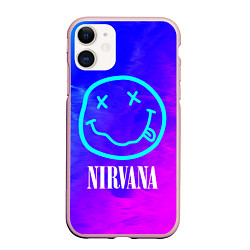 Чехол iPhone 11 матовый NIRVANA НИРВАНА, цвет: 3D-светло-розовый