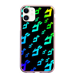 Чехол iPhone 11 матовый JoJo Bizarre Adventure, цвет: 3D-светло-розовый