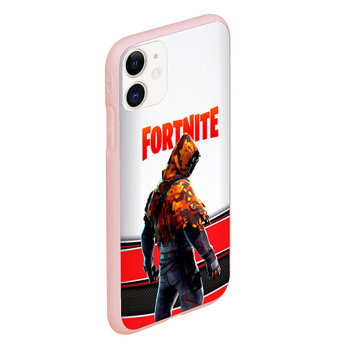Чехол iPhone 11 матовый FORTNITE GAME / 3D-Светло-розовый – фото 2