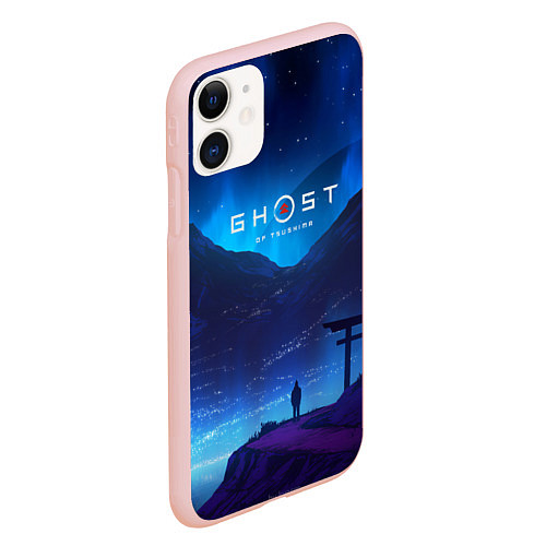 Чехол iPhone 11 матовый Ghost of Tsushima / 3D-Светло-розовый – фото 2