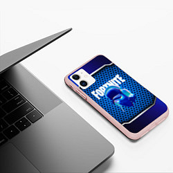 Чехол iPhone 11 матовый FORTNITE NINJA, цвет: 3D-светло-розовый — фото 2