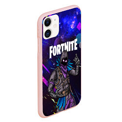 Чехол iPhone 11 матовый FORTNITE x RAVEN, цвет: 3D-светло-розовый — фото 2