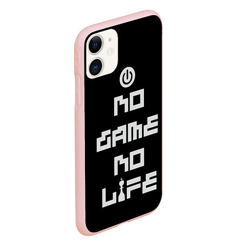 Чехол iPhone 11 матовый NO GAME NO LIFE / 3D-Светло-розовый – фото 2
