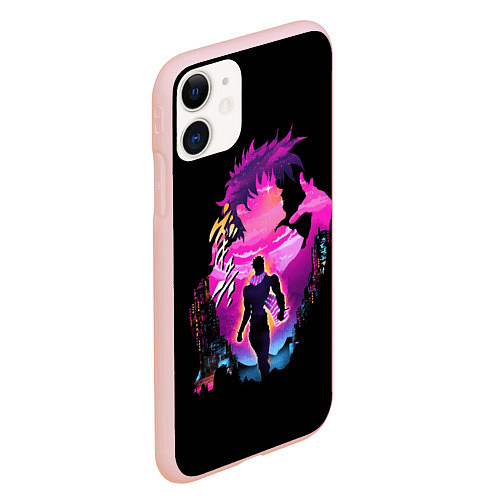 Чехол iPhone 11 матовый JoJo’s Bizarre Adventure / 3D-Светло-розовый – фото 2