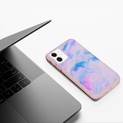 Чехол iPhone 11 матовый BluePink, цвет: 3D-светло-розовый — фото 2