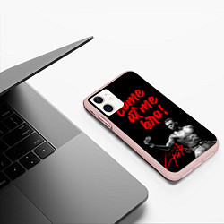 Чехол iPhone 11 матовый Israel Adesanya, цвет: 3D-светло-розовый — фото 2