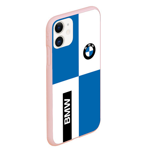 Чехол iPhone 11 матовый BMW / 3D-Светло-розовый – фото 2