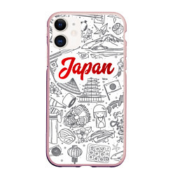 Чехол iPhone 11 матовый Япония Z, цвет: 3D-светло-розовый