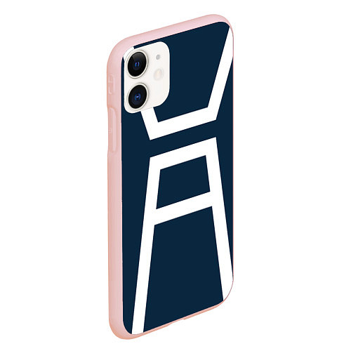 Чехол iPhone 11 матовый Моя геройская академия / 3D-Светло-розовый – фото 2