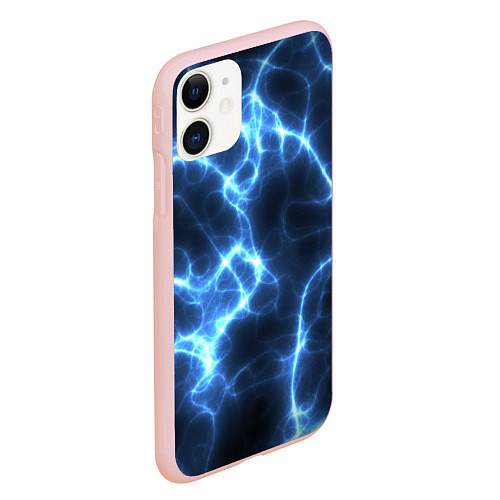 Чехол iPhone 11 матовый Электро / 3D-Светло-розовый – фото 2