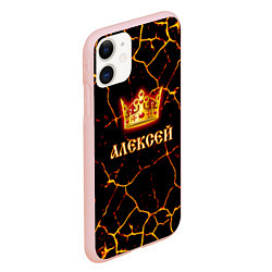 Чехол iPhone 11 матовый Алексей, цвет: 3D-светло-розовый — фото 2