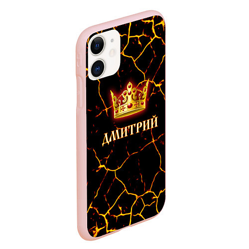 Чехол iPhone 11 матовый Дмитрий / 3D-Светло-розовый – фото 2