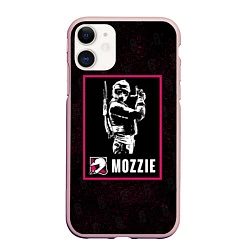 Чехол iPhone 11 матовый Mozzie, цвет: 3D-светло-розовый