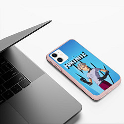 Чехол iPhone 11 матовый Orin Fortnite, цвет: 3D-светло-розовый — фото 2