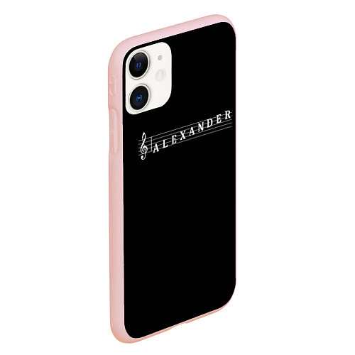Чехол iPhone 11 матовый Alexander / 3D-Светло-розовый – фото 2