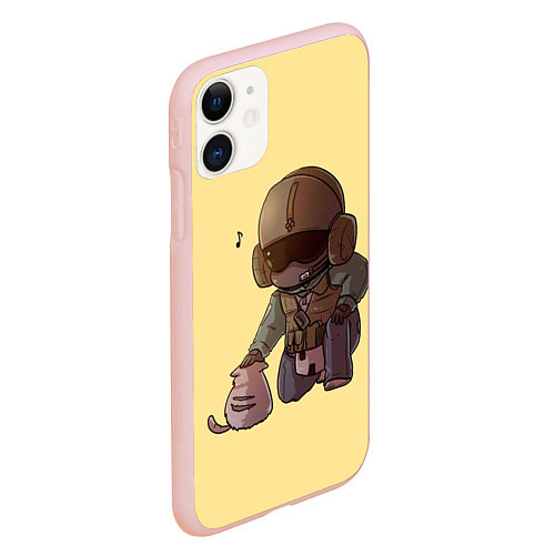 Чехол iPhone 11 матовый J?ger Rainbow Six Art 01 / 3D-Светло-розовый – фото 2