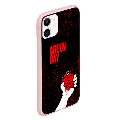 Чехол iPhone 11 матовый Green day / 3D-Светло-розовый – фото 2