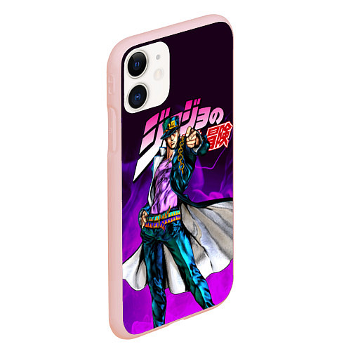 Чехол iPhone 11 матовый JOJOS BIZARRE ADVENTURE / 3D-Светло-розовый – фото 2