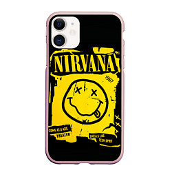 Чехол iPhone 11 матовый Nirvana 1987, цвет: 3D-светло-розовый