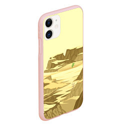 Чехол iPhone 11 матовый Пустыня, цвет: 3D-светло-розовый — фото 2