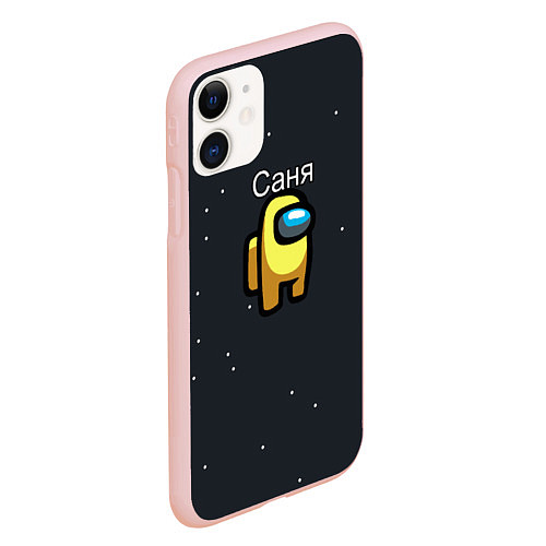Чехол iPhone 11 матовый Саня Among us / 3D-Светло-розовый – фото 2