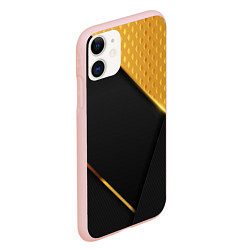 Чехол iPhone 11 матовый 3D BLACK & GOLD, цвет: 3D-светло-розовый — фото 2