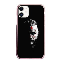 Чехол iPhone 11 матовый Кровавый Рагнар, цвет: 3D-светло-розовый