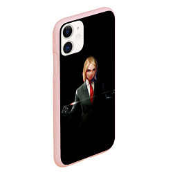 Чехол iPhone 11 матовый Hitwoman, цвет: 3D-светло-розовый — фото 2