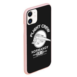 Чехол iPhone 11 матовый Нормандия, цвет: 3D-светло-розовый — фото 2