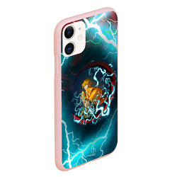Чехол iPhone 11 матовый ZENITSU ЗЕНИТСУ ЛОГО спина, цвет: 3D-светло-розовый — фото 2