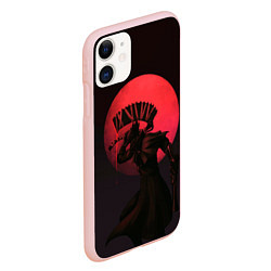 Чехол iPhone 11 матовый Красная луна, цвет: 3D-светло-розовый — фото 2