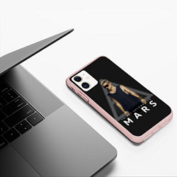 Чехол iPhone 11 матовый Джаред Лето Jared Leto Z, цвет: 3D-светло-розовый — фото 2