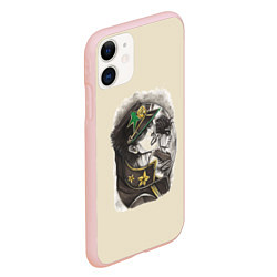 Чехол iPhone 11 матовый Jotaro Kujo, цвет: 3D-светло-розовый — фото 2