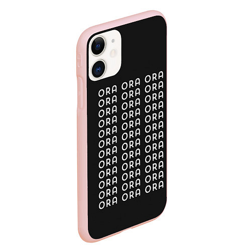 Чехол iPhone 11 матовый Ora Ora JoJo / 3D-Светло-розовый – фото 2