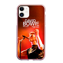 Чехол iPhone 11 матовый Brilliant Live Adventures - David Bowie, цвет: 3D-светло-розовый