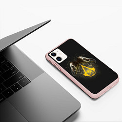Чехол iPhone 11 матовый Assassins crows, цвет: 3D-светло-розовый — фото 2