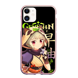 Чехол iPhone 11 матовый Саю Genshin Impact, цвет: 3D-светло-розовый