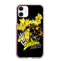 Чехол iPhone 11 матовый Дио Брандо - JoJos Bizarre Adventure, цвет: 3D-светло-розовый