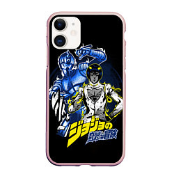 Чехол iPhone 11 матовый Бруно Буччеллати - JoJos Bizarre Adventure, цвет: 3D-светло-розовый