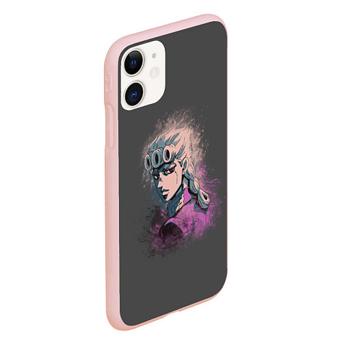 Чехол iPhone 11 матовый Giorno Giovanna Paints / 3D-Светло-розовый – фото 2