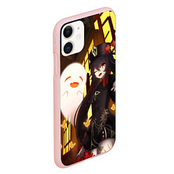 Чехол iPhone 11 матовый Ху Тао Genshin Impact, цвет: 3D-светло-розовый — фото 2