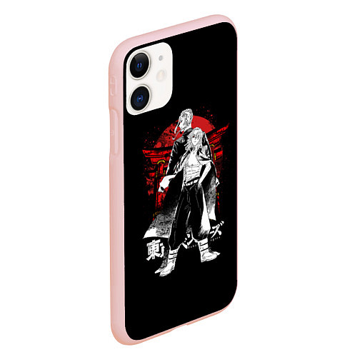 Чехол iPhone 11 матовый Draken & Mickey TOKYO REVENGERS / 3D-Светло-розовый – фото 2