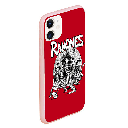 Чехол iPhone 11 матовый BW Ramones / 3D-Светло-розовый – фото 2