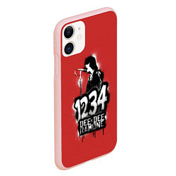 Чехол iPhone 11 матовый Dee Dee Ramone, цвет: 3D-светло-розовый — фото 2