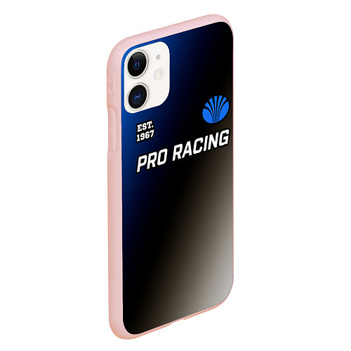 Чехол iPhone 11 матовый ДЭУ Est 1967 - Pro Racing / 3D-Светло-розовый – фото 2
