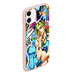 Чехол iPhone 11 матовый JoJos Bizarre Adventure - Джолин Кудзё, цвет: 3D-светло-розовый — фото 2